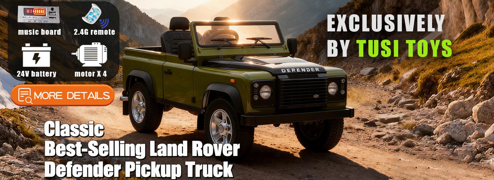 Classic Best-Selling Land Rover Defender Pickup Truck