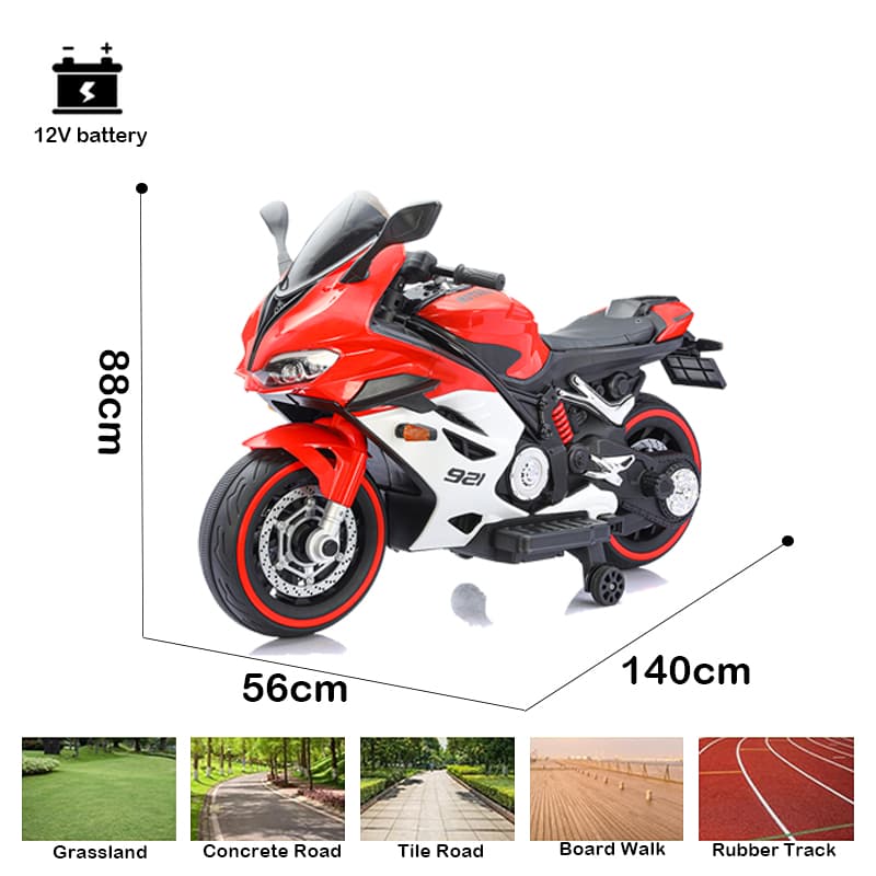 Children's Motorcycle with LED Body Lights