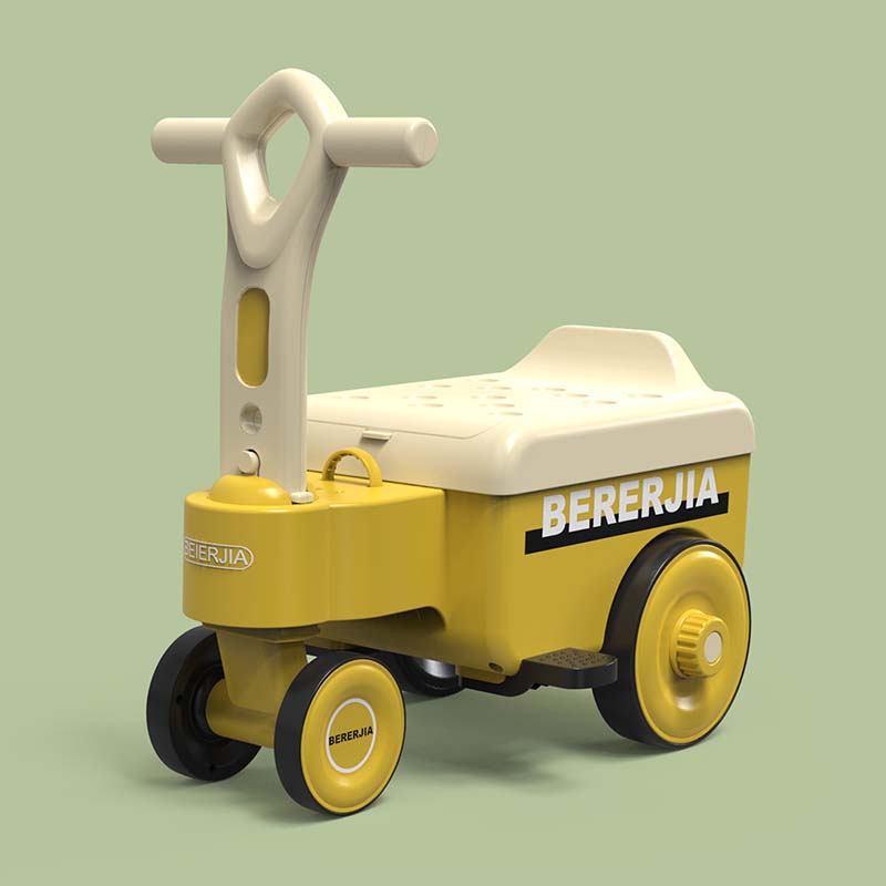 Sliding Car with Large Storage Basket Handle bar