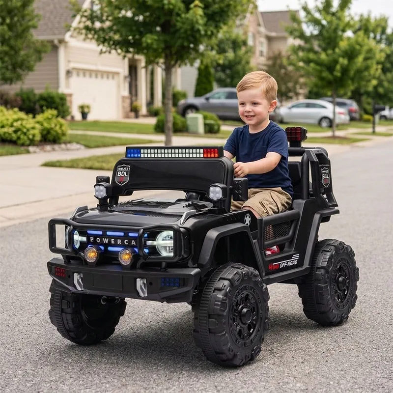 Unisex Four-Wheel Ride-on Plastic Electric Car Toy